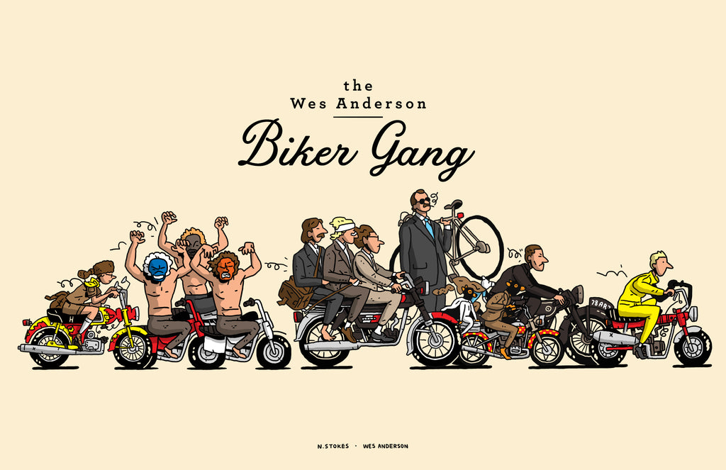 Nick Stokes - "The Wes Anderson Biker Gang" - Spoke Art